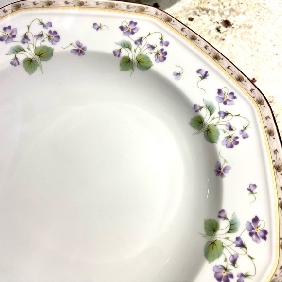 Dinner Set Gracious Soup Bowl Violeta Y0005 Set 4 Christopher Stuart Floral - Picture 4 of 8